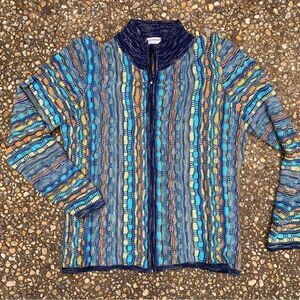 Vintage Missoni Style zig zag sweater XL